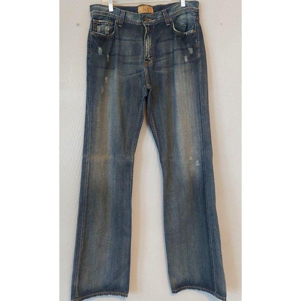 BKE Mens Blue Jeans Size 34X36 Distressed